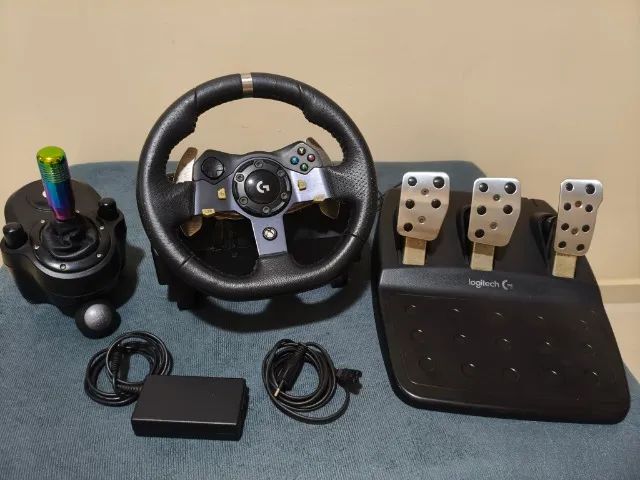 Volante Logitech G920 COMPLETO + Câmbio H Logitech PERSONALIZADO