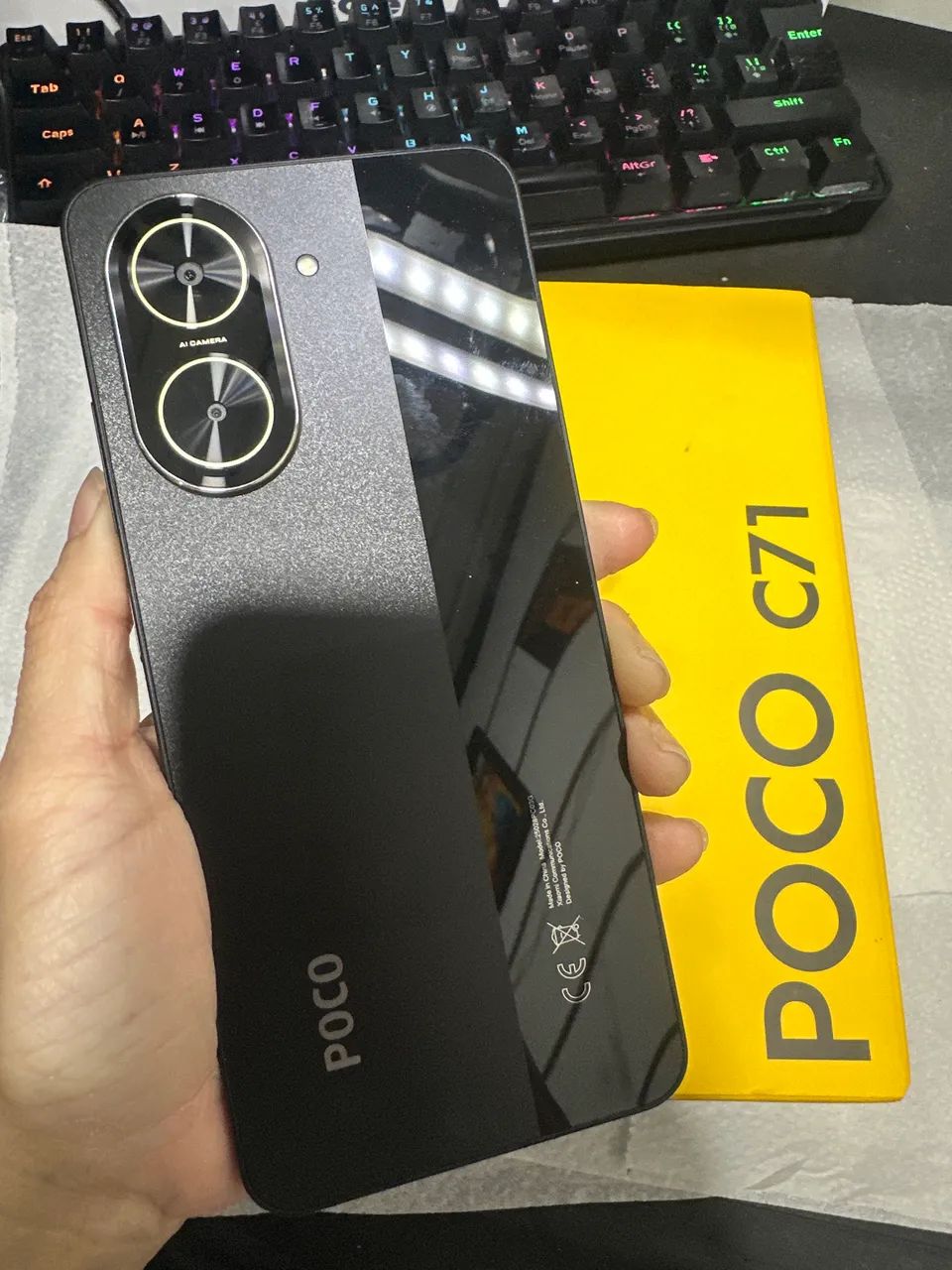 Celular Xiaomi Poco C71 Black 128GB - Foto 4