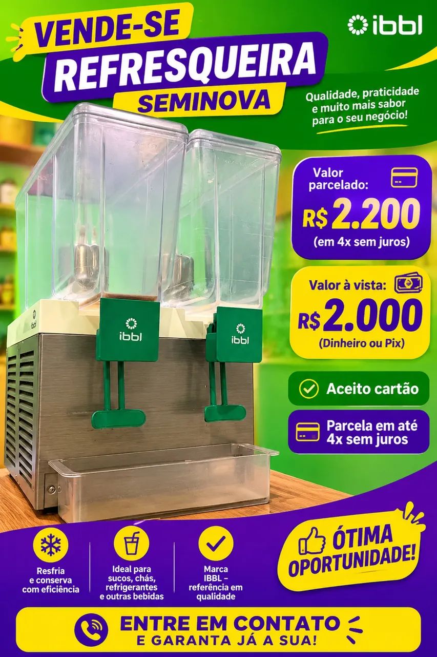 Vendo Refresqueira industrial ibbl 