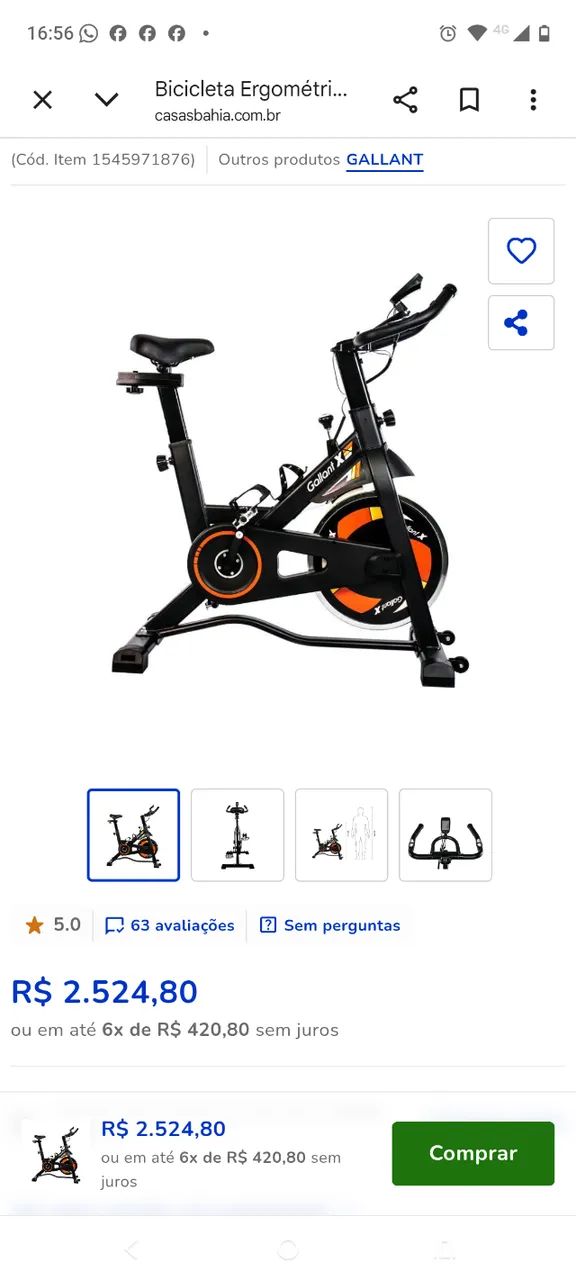 Bicicleta ergométrica 