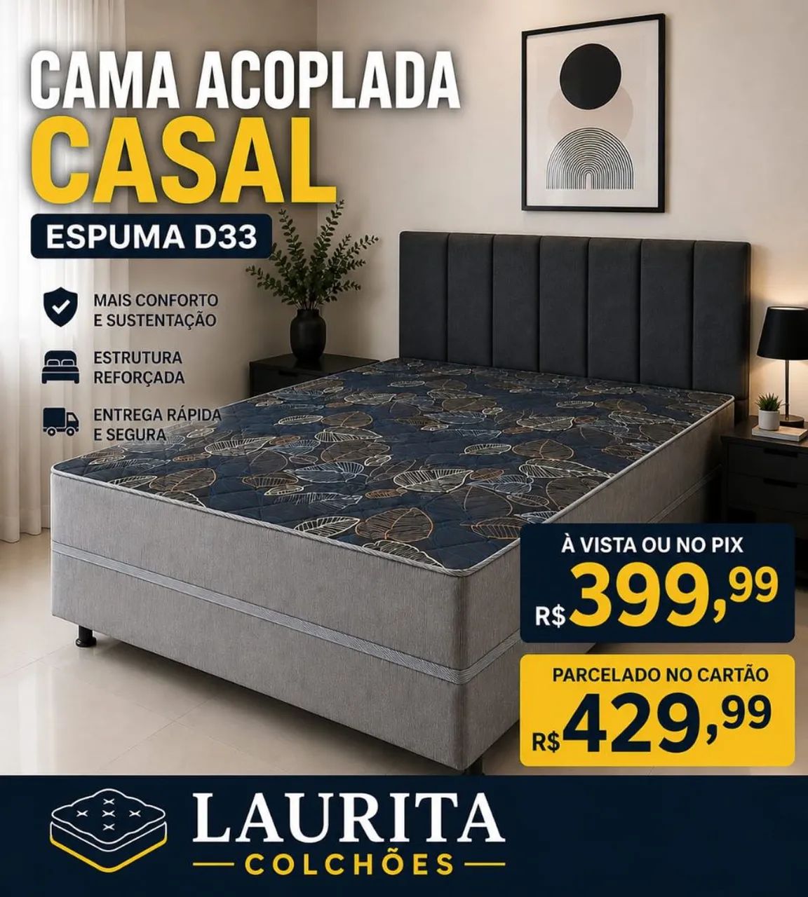 Promoção Cama box acoplada casal   - Foto 4