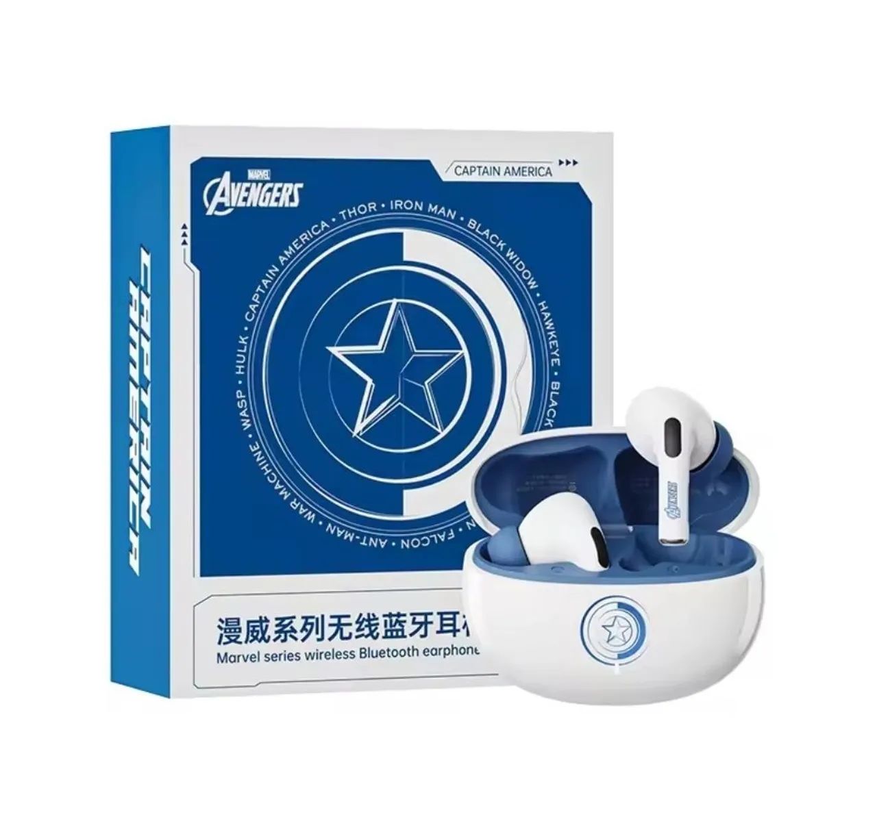 Fone de ouvido bluetooth homem de ferro e capitão América  - Foto 3