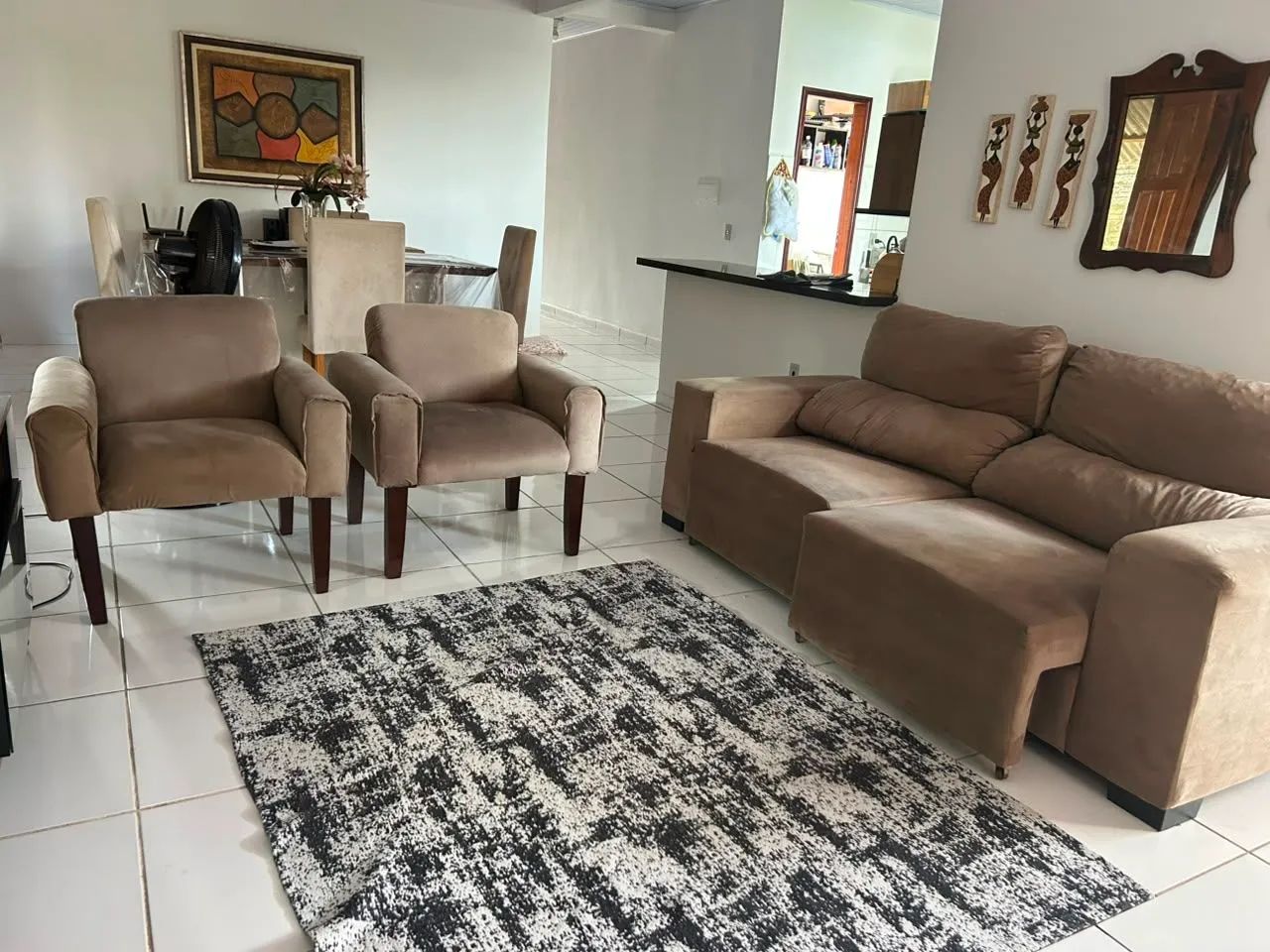 Sofa reclinavel com poltronas