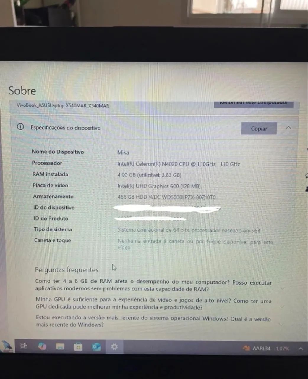 Notebook ASUS VivoBook X540MAR | SSD | 15,6? | Funcionando 100% - Foto 4