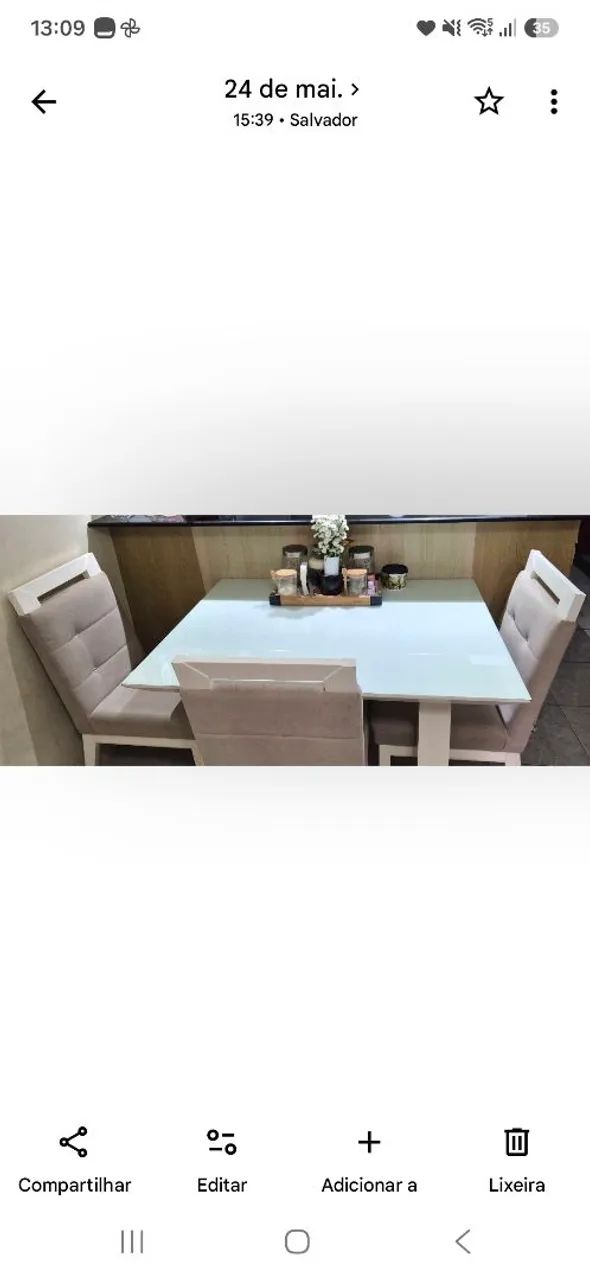 Mesa de jantar 4 cadeiras - Foto 2