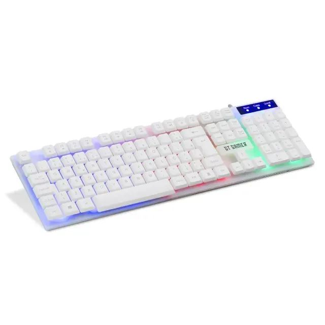 Headset + Teclado + Mouse 1200DPI + Mousepad Branco - Foto 2