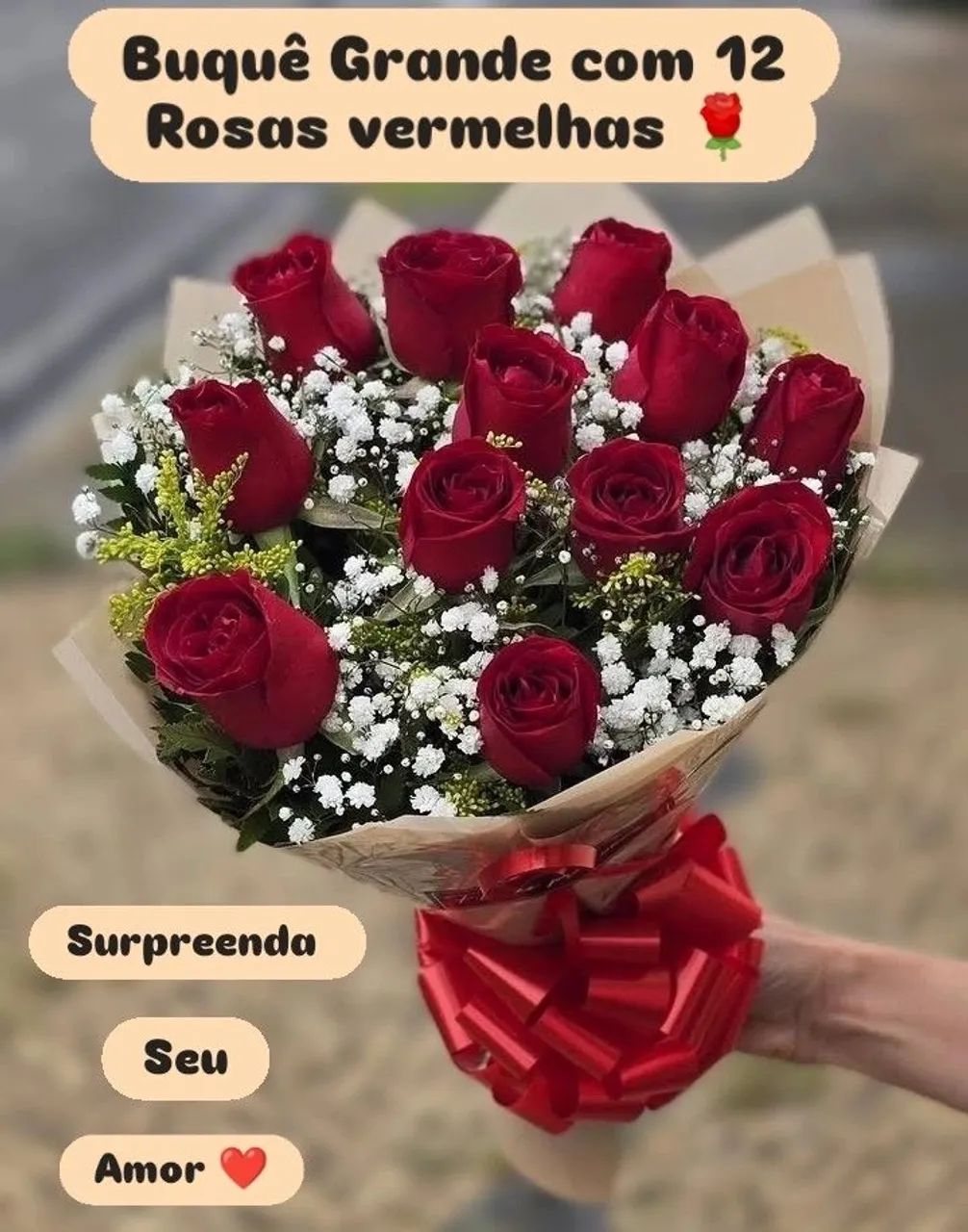 BUQUÊ DE ROSAS NATURAIS  - Foto 3