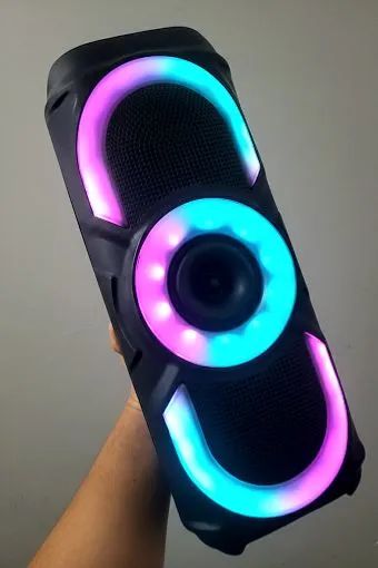 Caixa de Som Sem Fio Multimídia RGB Bluetooth - Com Entrada para Microfone - Foto 5