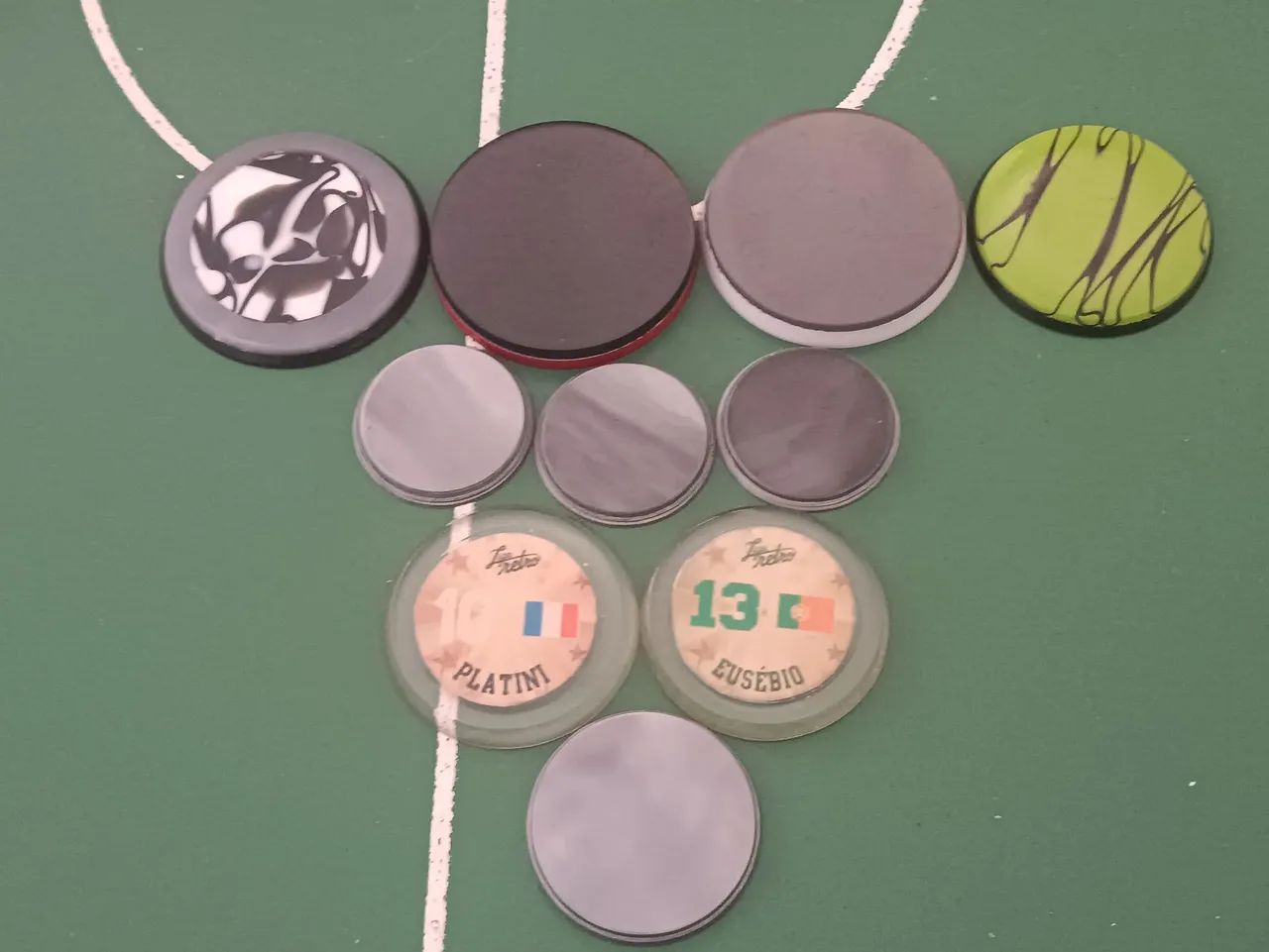 Lote 10 botões futebol de mesa 