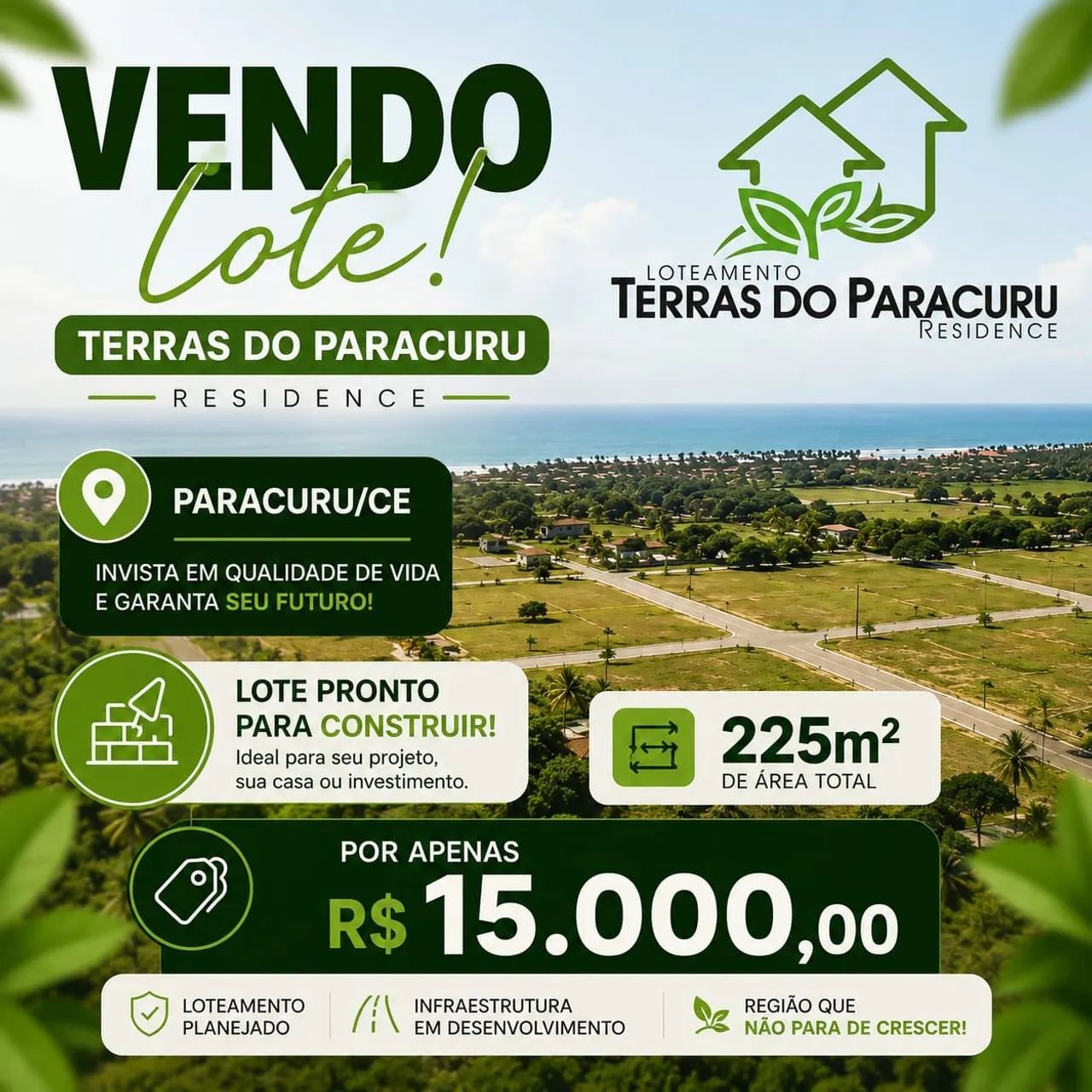 Vendo lote no Terras do Paracuru/CE