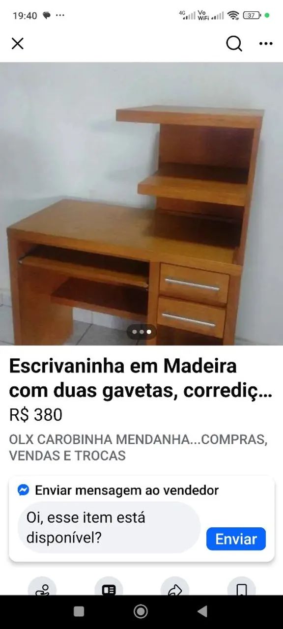 Vendo mesa madeira para conputadir - Foto 2
