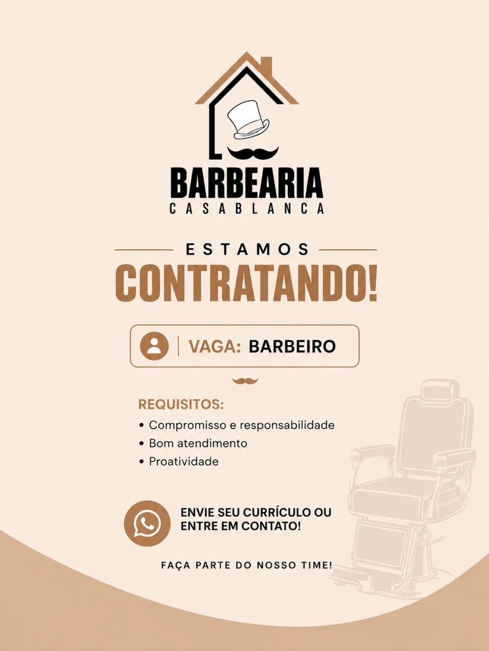 VAGA PARA BARBEIRO 
