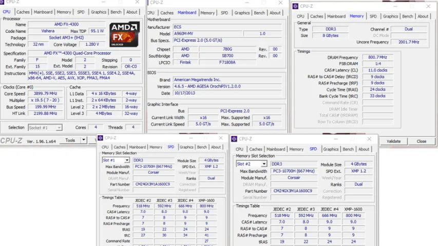 Kit Placa Mãe AM3+ com FX 4300 + RAM Corsair 8GB - Foto 5