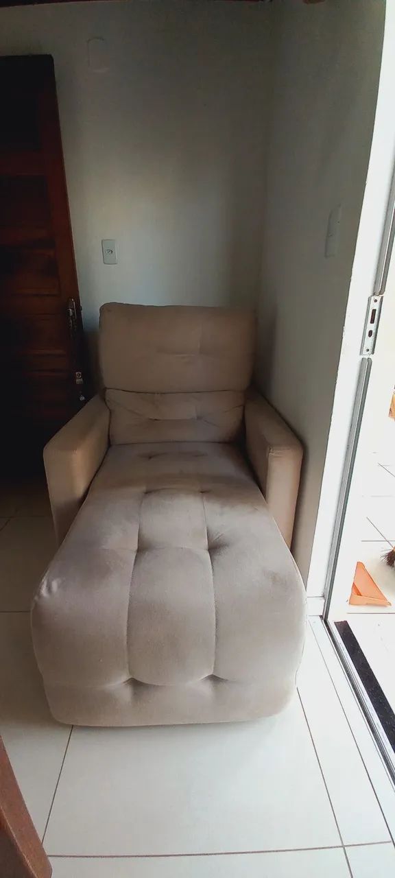 Poltrona chaise cor bege - Foto 5