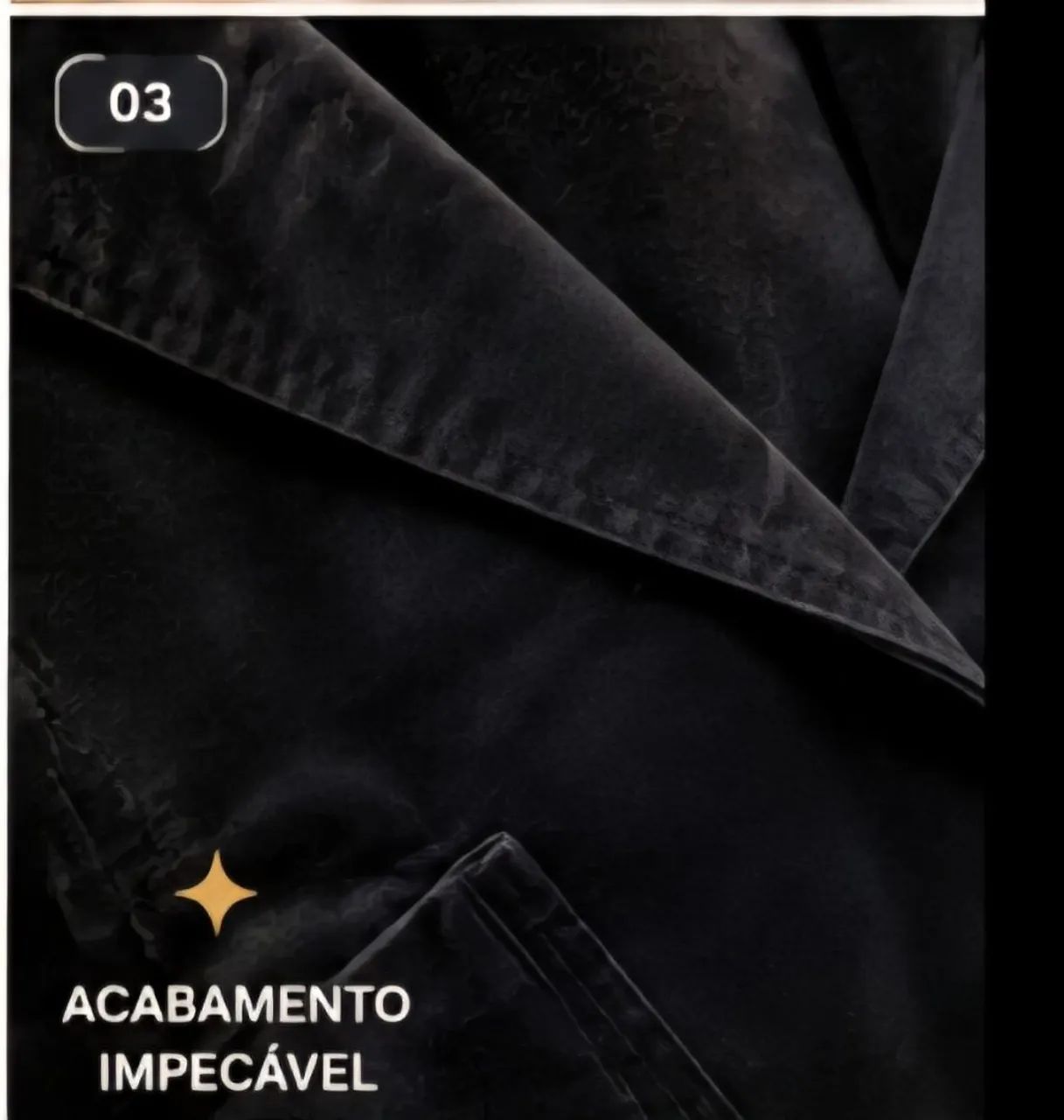 Casaco de camurça preto 40 - Foto 4