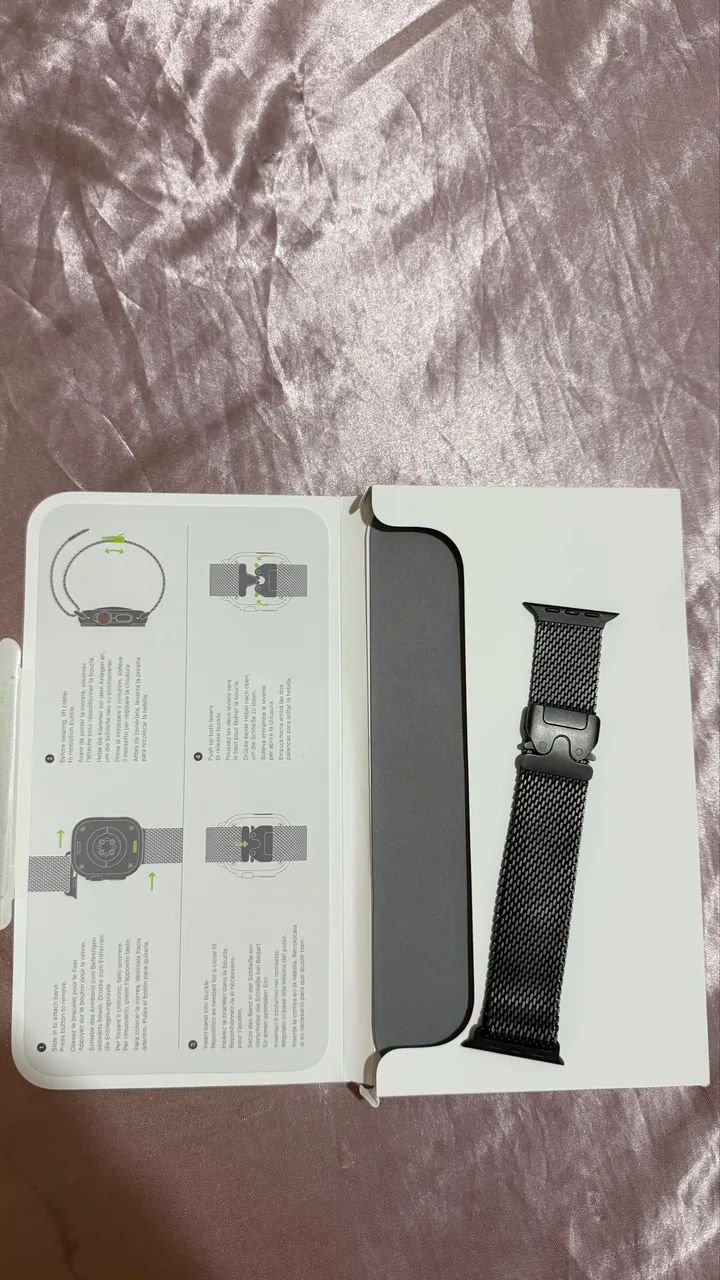 Pulseira Apple Titânio Preta L Original  - Foto 4