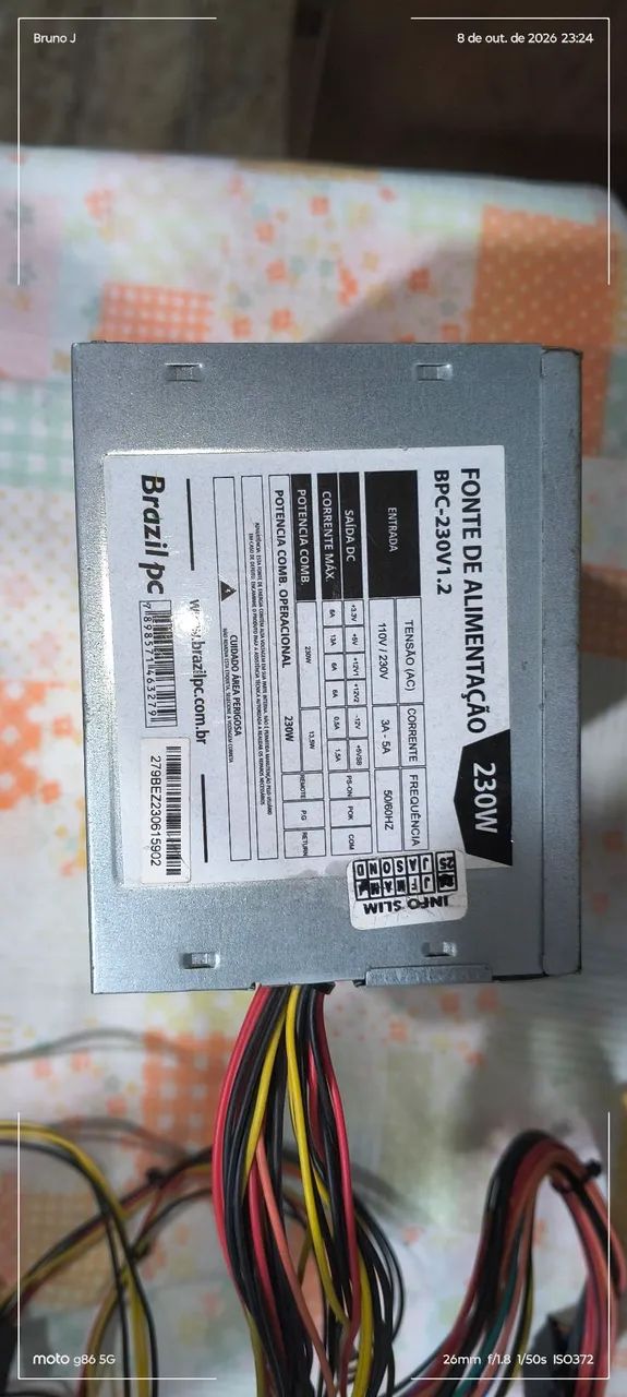 Fonte Brasil pc 230w - Foto 2