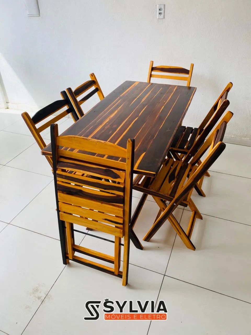 Conjunto dobrável retangular 