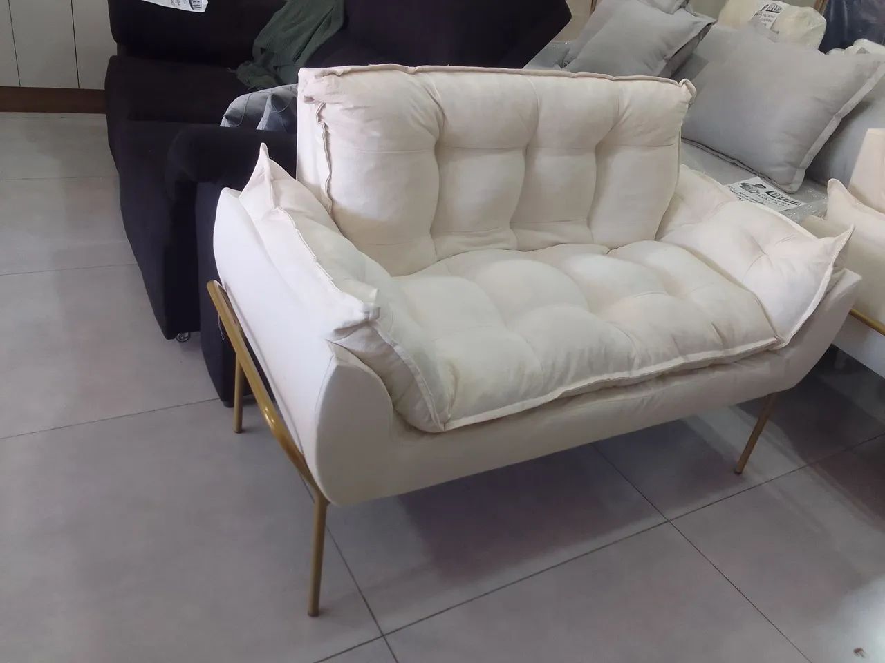 Namoradeira Opala pés de ferro 