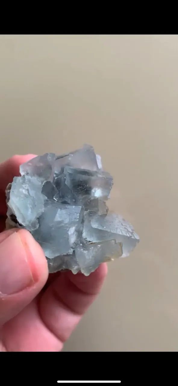 Amostra Fluorita Cúbica Azul