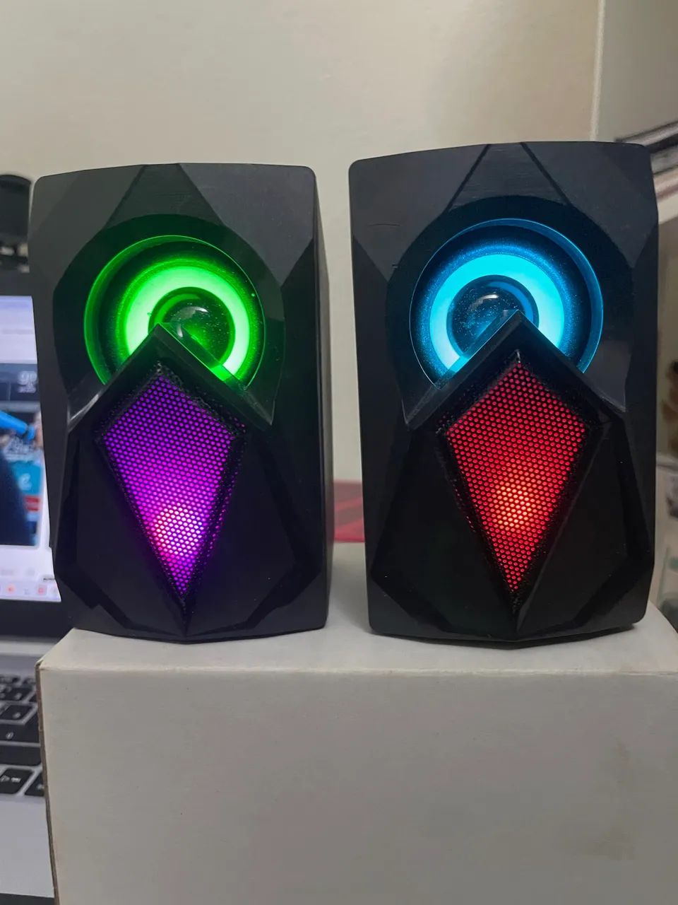 CAIXA DE SOM COM LED PARA PC - Foto 2