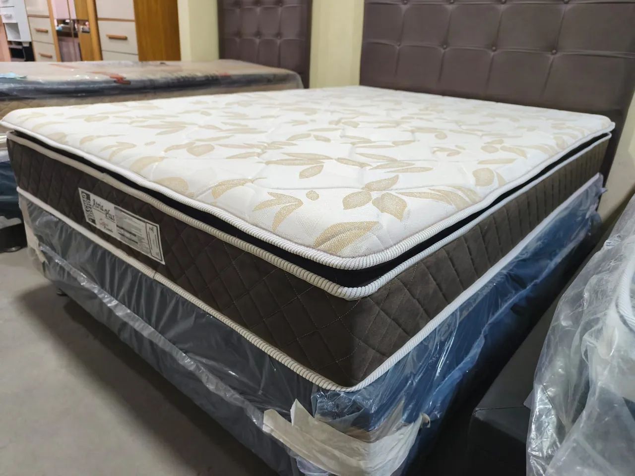 Cama Box Casal Colchão D33 com Pilow Top Novo  - Foto 3
