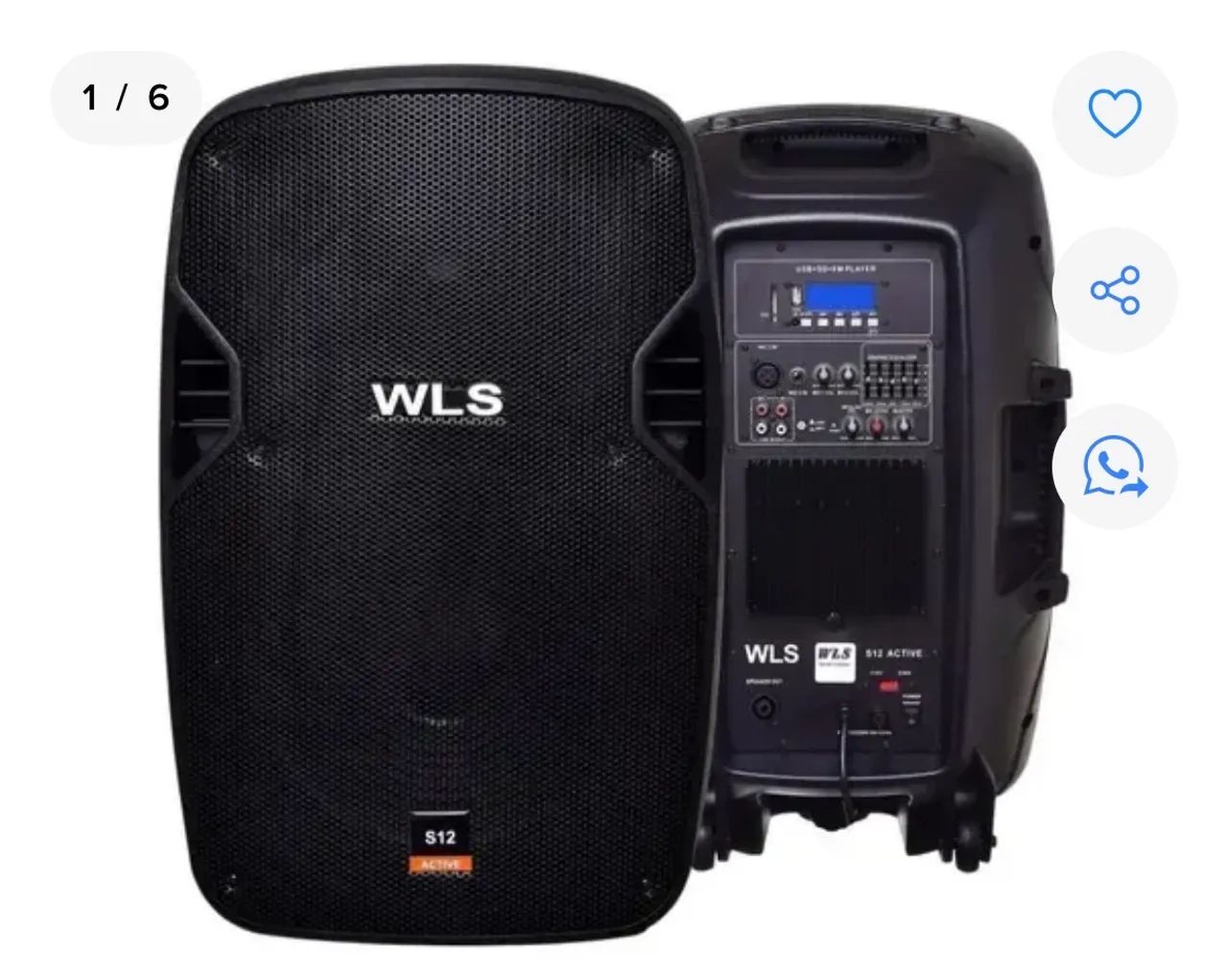 Caixa Wls S12 Ativa Preta C/usb