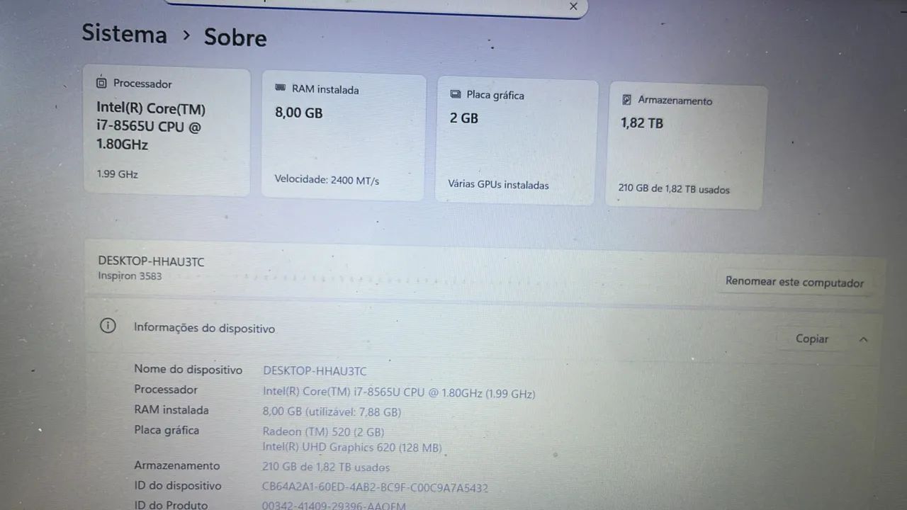 Notebook Deel Core I7 - Foto 3