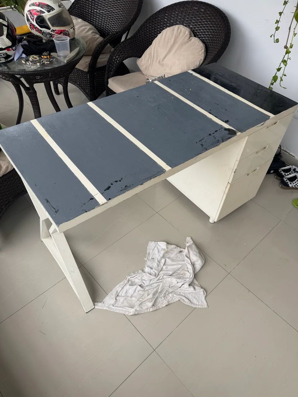 MESA ESCRIVANINHA DE MADEIRA RESISTENTE A ÁGUA  - Foto 2