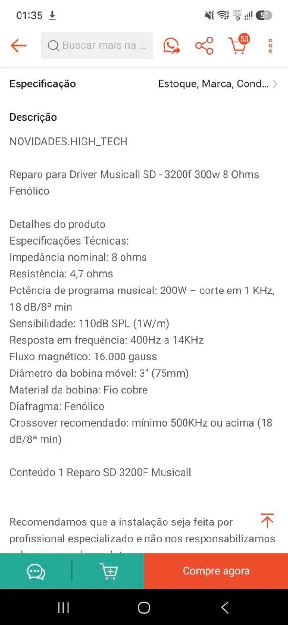 REPARO PRA CORNETA ORIGINAL NOVA / COMPREI ERRADO  - Foto 2