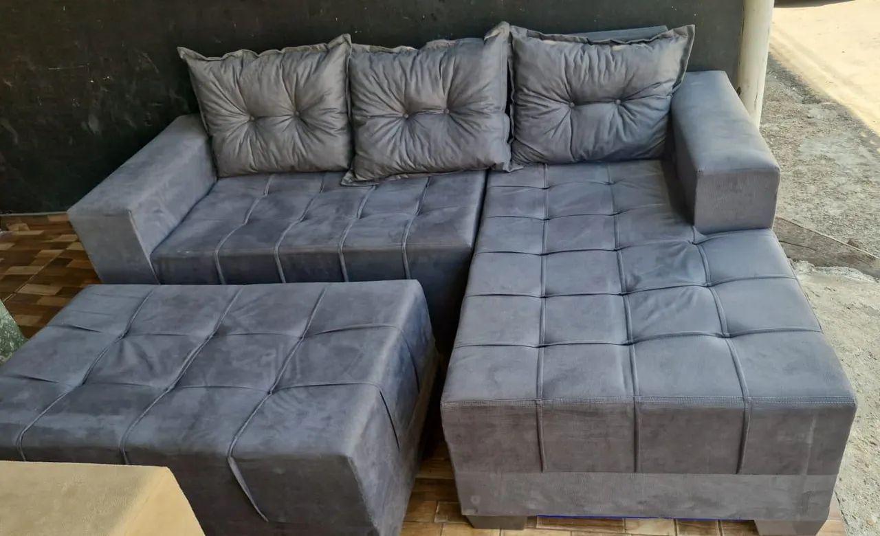 Sofá chaise+ puff grande  - Foto 2
