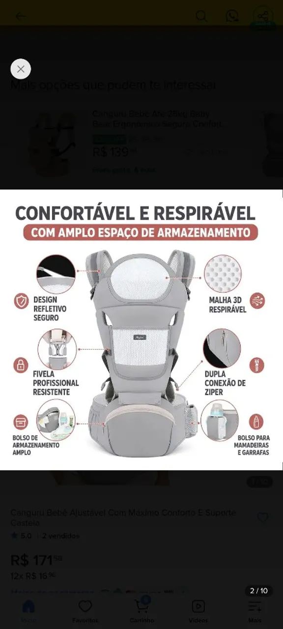 Canguru ergonômico. - Foto 2