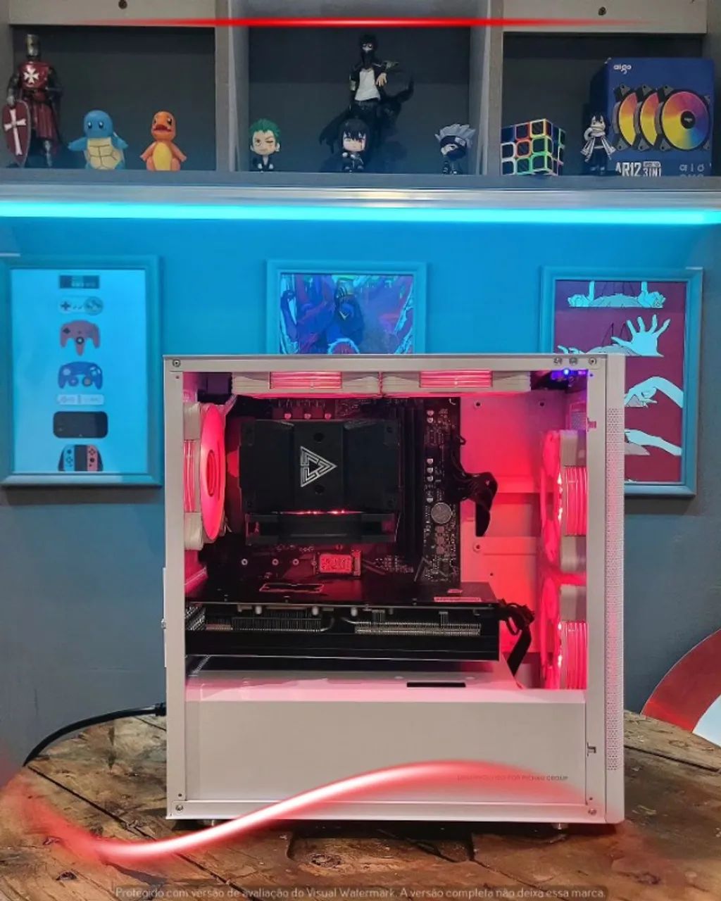 Setup R5 3600, RX 5700 XT 8GB, 32GB RAM, Aorus B550M, NVMe 256GB, Gabinete Mancer - Foto 2