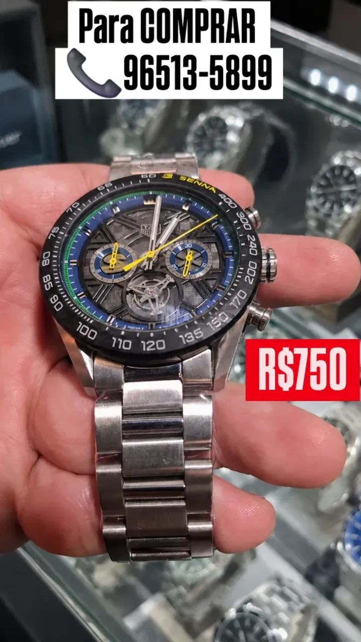 Relógio TAG HEUER CARRERA SENNA TODO EM AÇO  & FUNCIONAL 