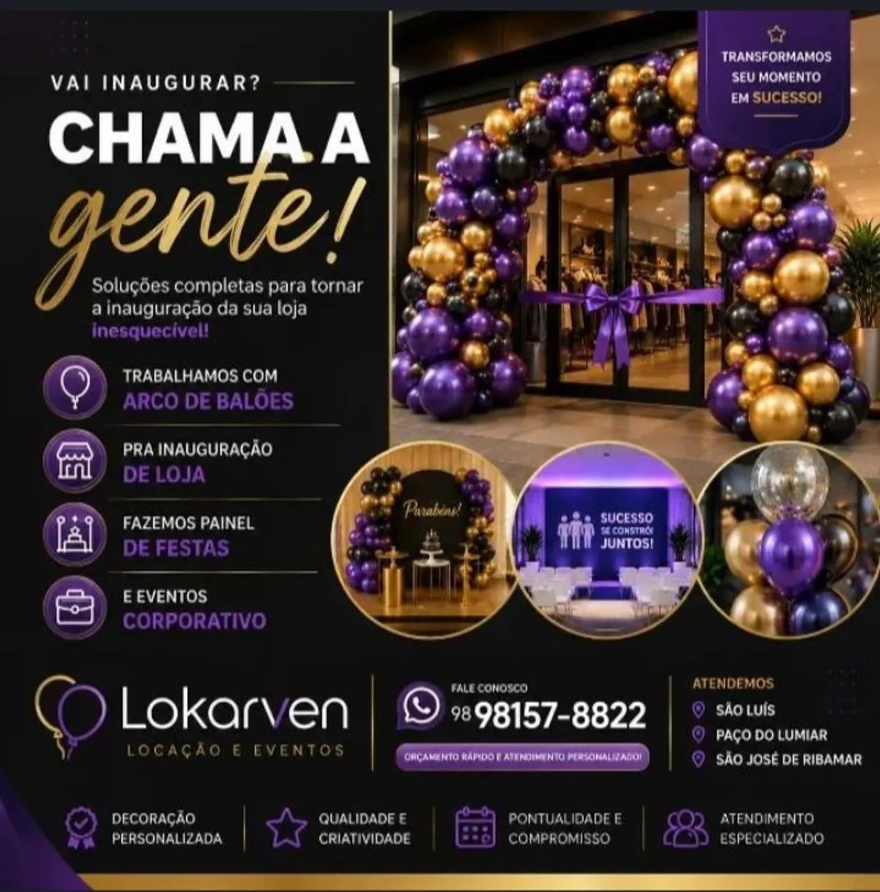 DECORAÇÃO DE FESTAS E EVENTOS 