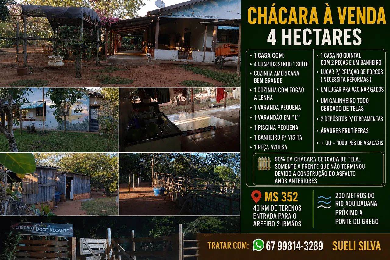 CHÁCARA EM TERENOS-MS À VENDA