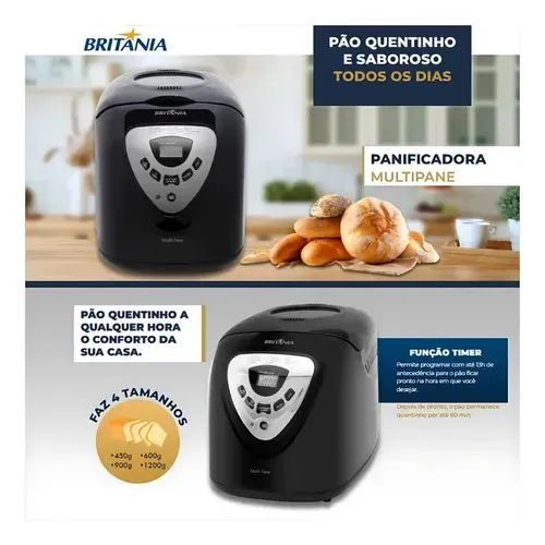 ?Panificadora Britânia Multipane Digital 12 Programas - Zerada na Caixa! - Foto 2