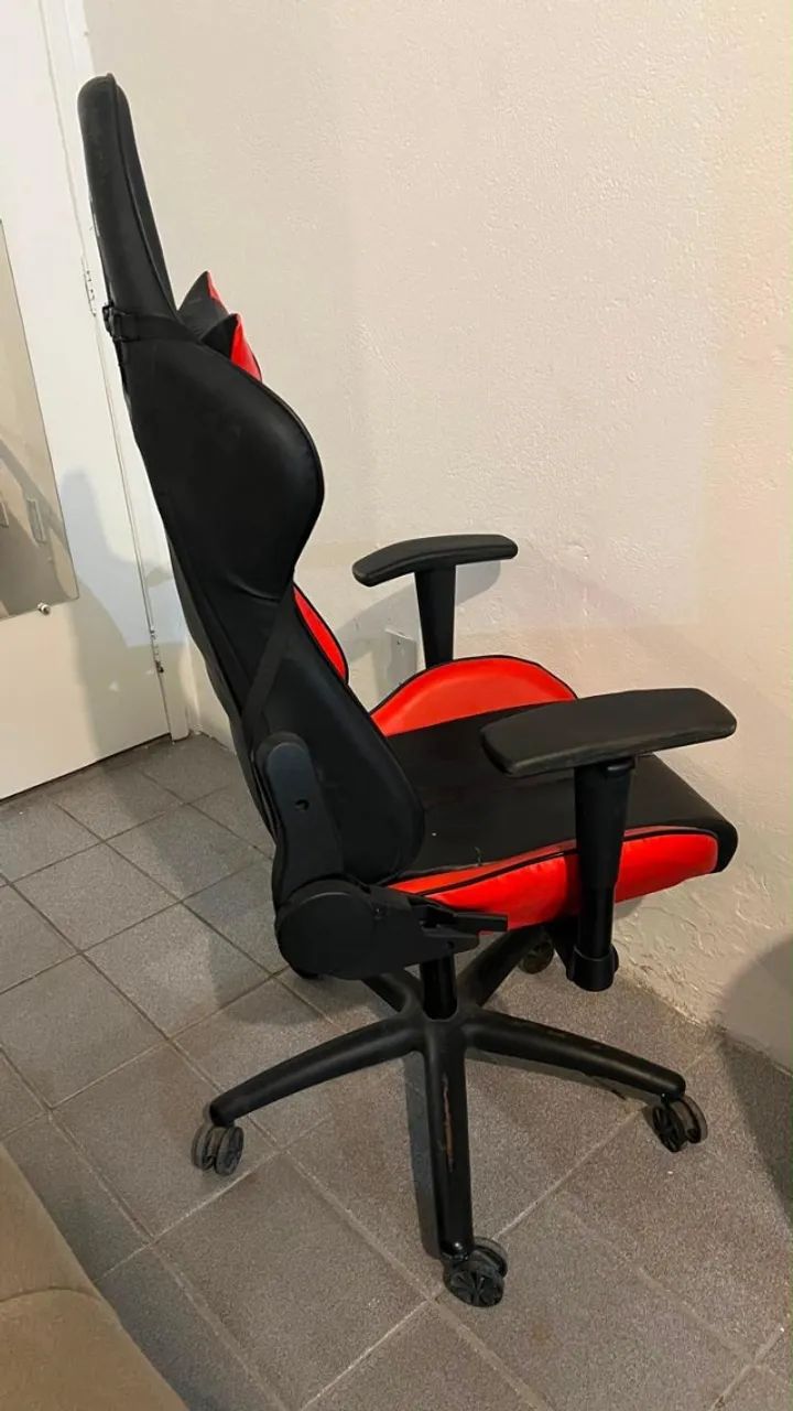 Cadeira Gamer Reclinável com Apoio Lombar e Cervical - Foto 2