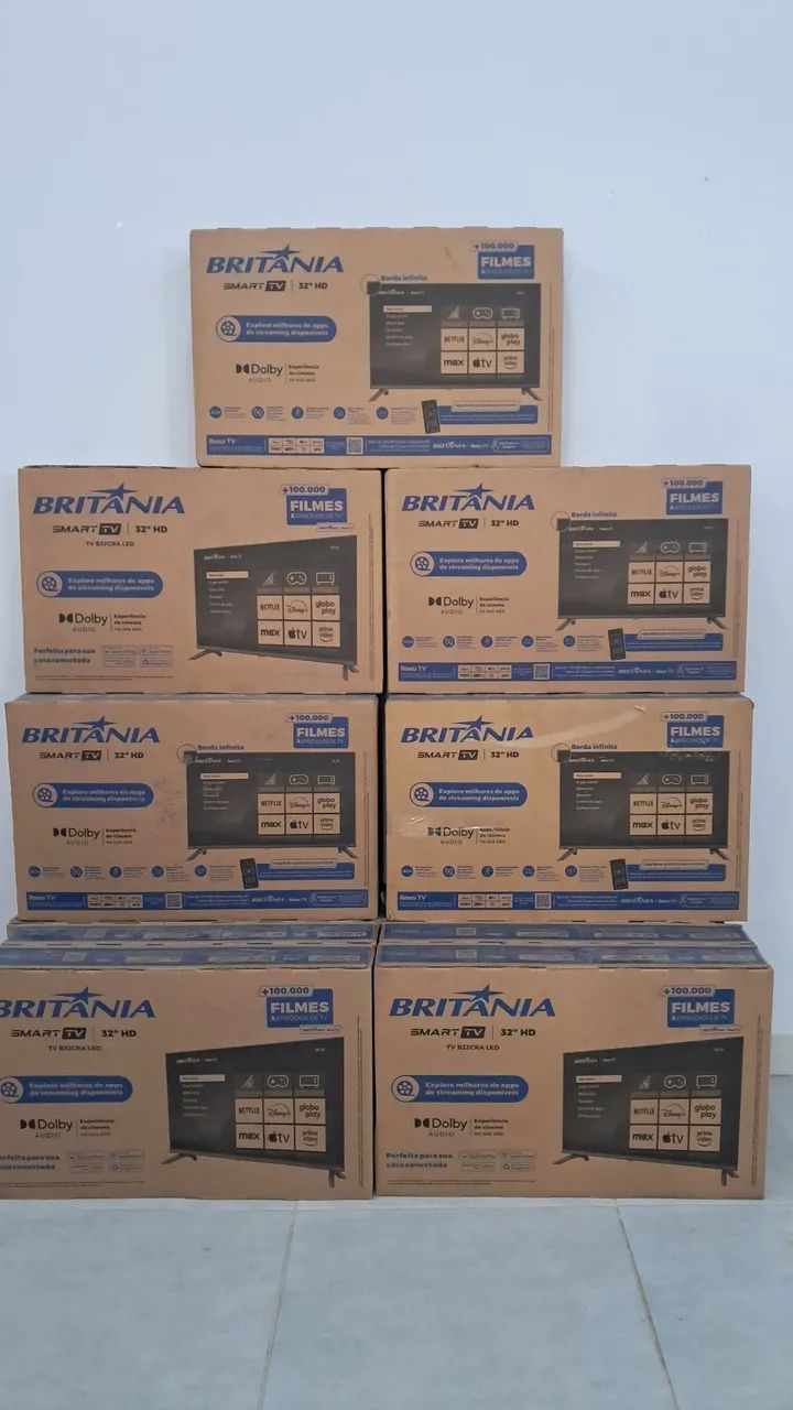 TV DE 32 POLEGADAS  BRITANIA  SMART  BORDA INFINITA 