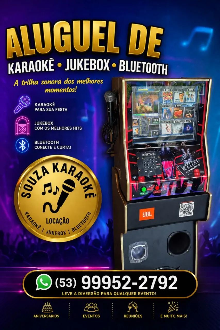ALUGUEL DE KARAOKÊ/JUKEBOX 