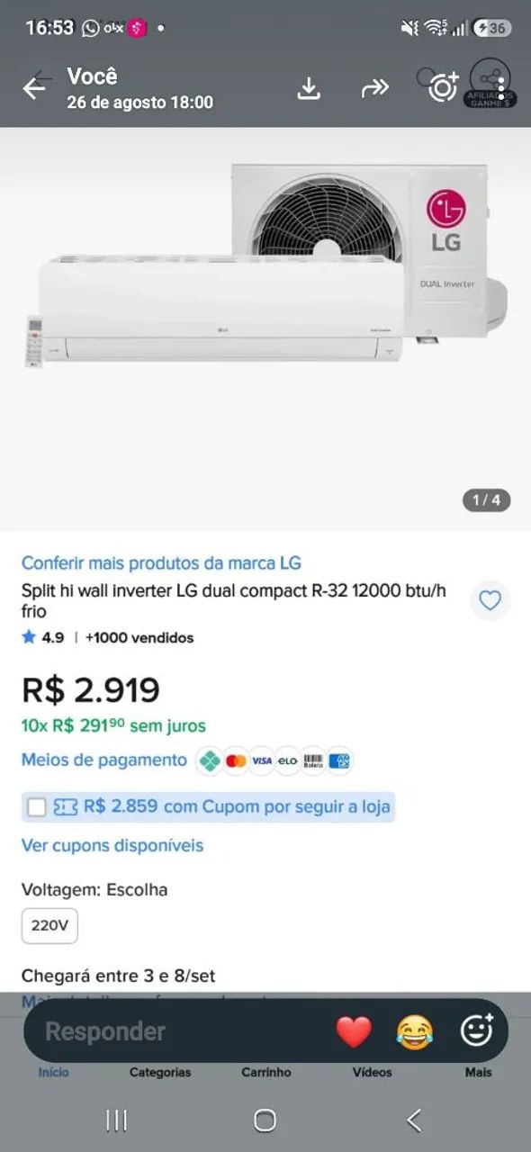 Ar condicionado 12 mil btu - Foto 4