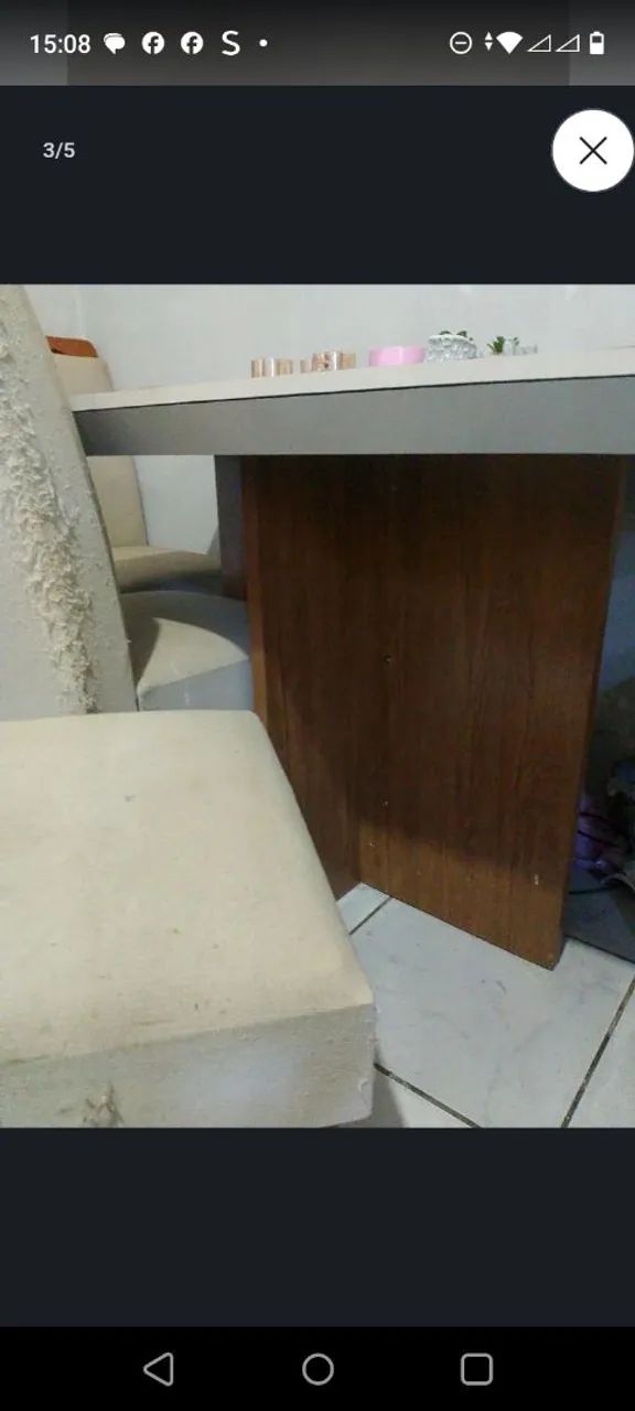 Conjunto de mesa 4 cadeiras  - Foto 2