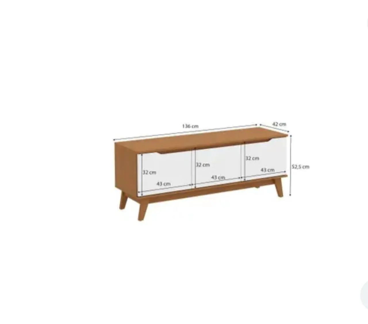 rack kappesberg 136 cm canela branco - Foto 3