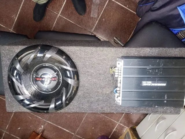 caixa selada  12 pol + modulo hurricane  