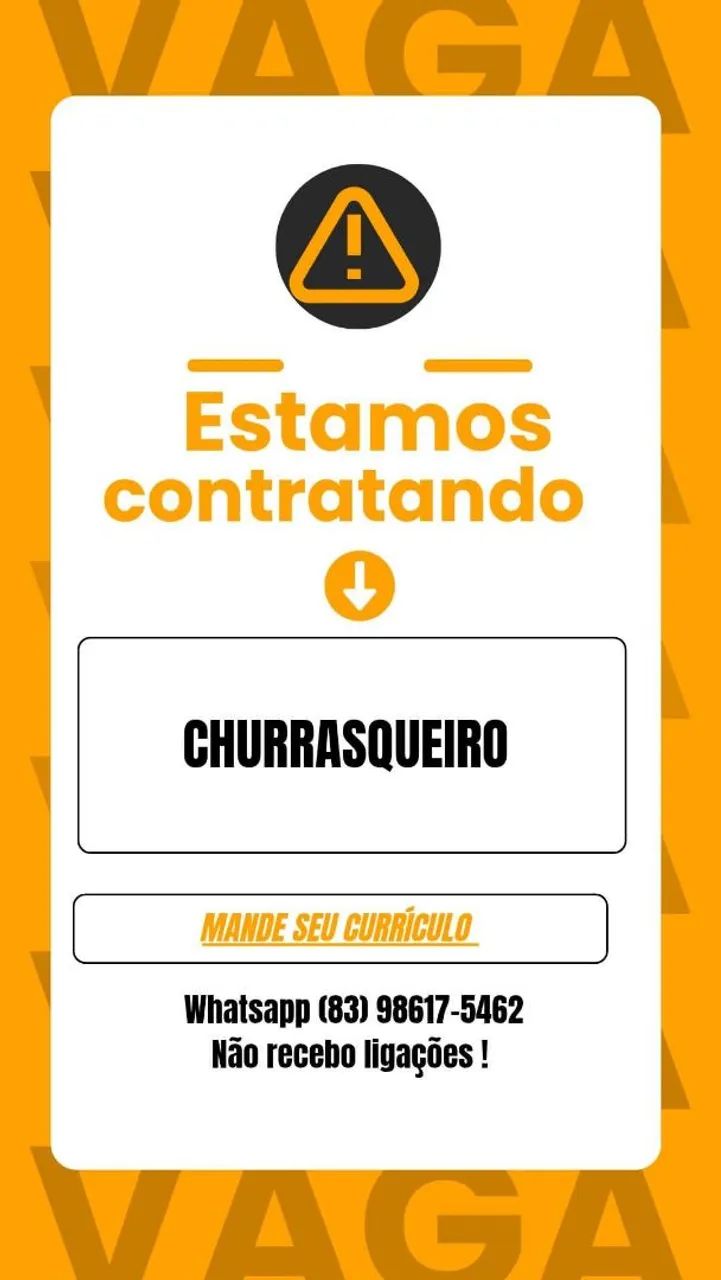 Vaga para churrasqueiro 