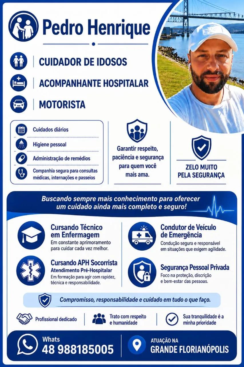 Cuidador de Idosos | Acompanhante Hospitalar