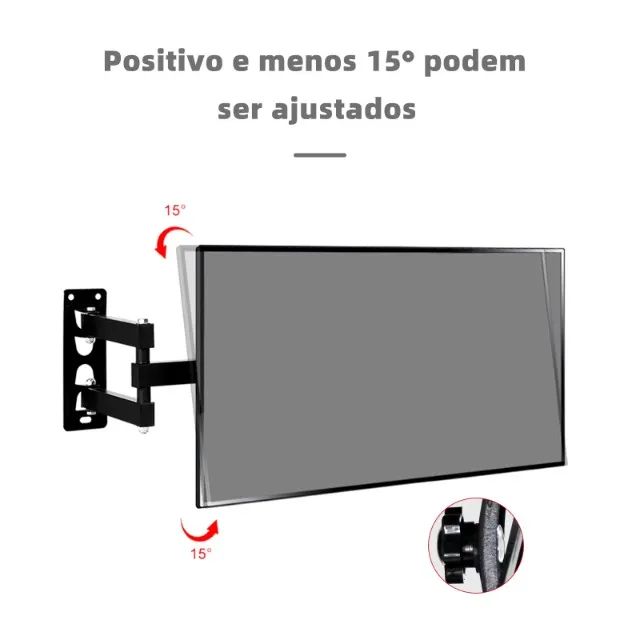 Suporte Articulado de Parede para Tv e Monitor 14-55 Polegadas Max 30Kg - Foto 4