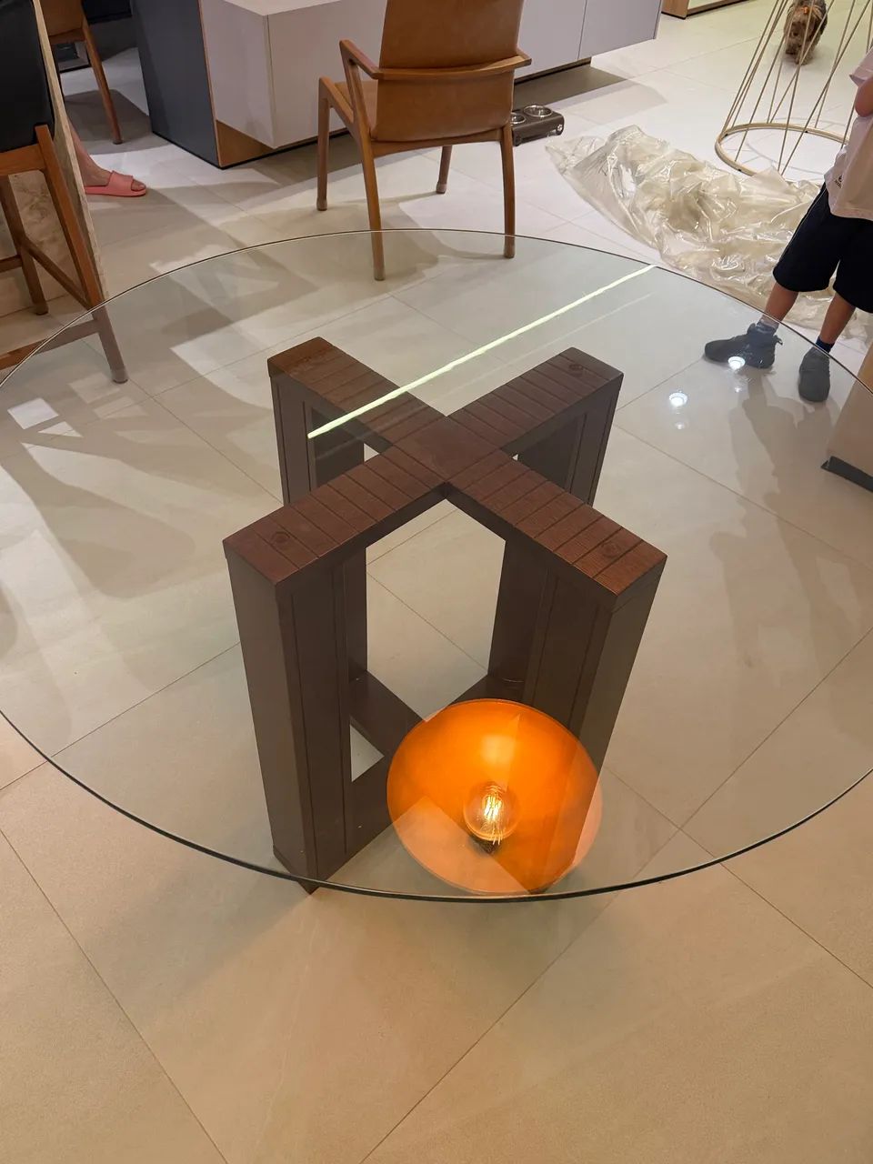 Mesa de jantar redonda vidro temperado  - Foto 2