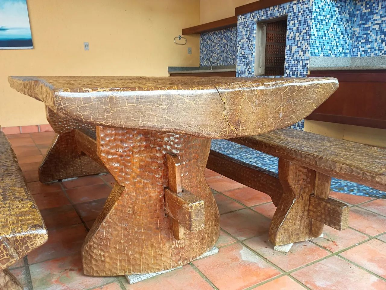 Conjunto Mesa nobre de madeira maciça do Amazonas  - Foto 5