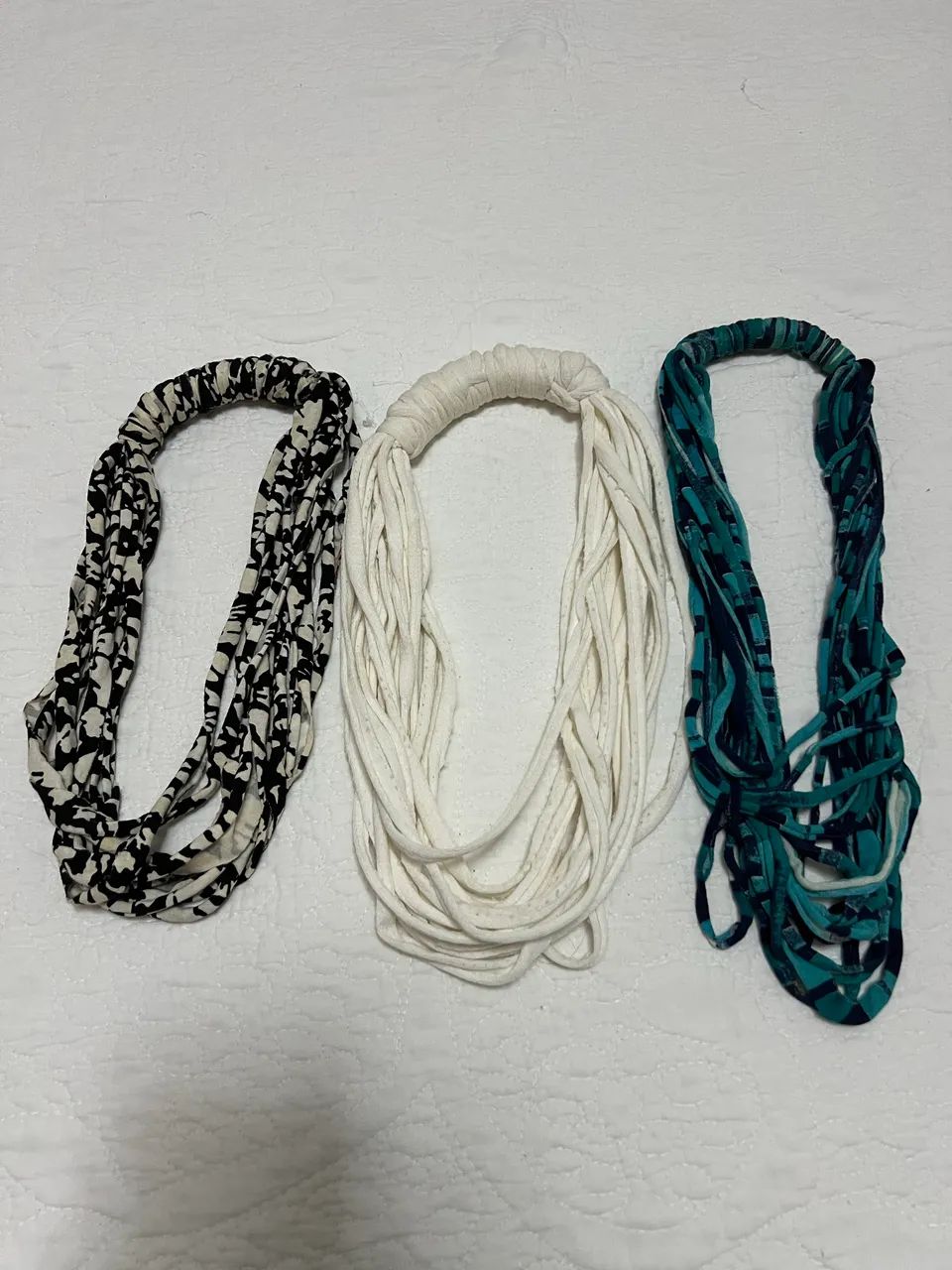 3 colares de malha 